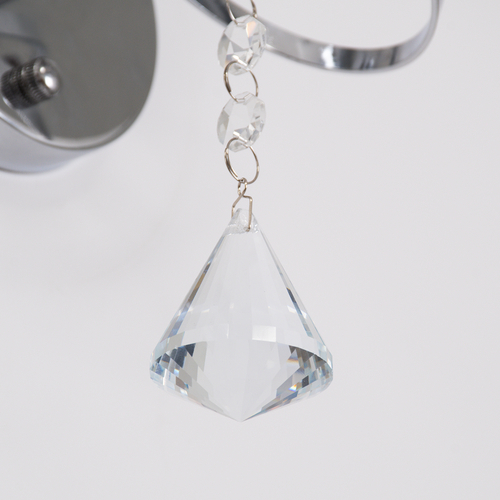 GLOBOSTAR® CANTER 00634 Μοντέρνο Φωτιστικό Τοίχου - Απλίκα με Ντουί 1 x E27 AC 220-240V IP20 - Ασημί & Λευκό - Μ14 x Π15 x Υ30cm