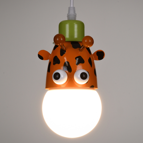 GLOBOSTAR® GIRAFFE 00638 Παιδικό Κρεμαστό Φωτιστικό Οροφής με Ντουί 1 x E27 AC 220-240V IP20 - Πολύχρωμο - Μ12 x Π10.5 x Υ13.5cm