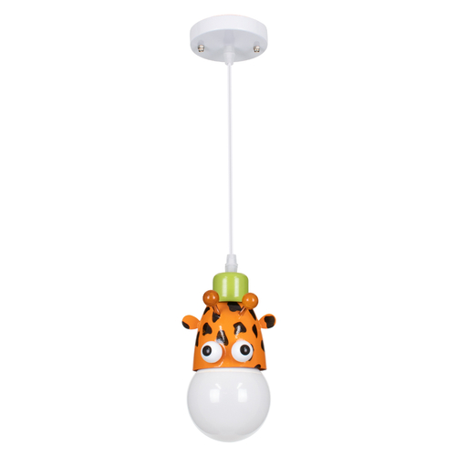 GLOBOSTAR® GIRAFFE 00638 Παιδικό Κρεμαστό Φωτιστικό Οροφής με Ντουί 1 x E27 AC 220-240V IP20 - Πολύχρωμο - Μ12 x Π10.5 x Υ13.5cm