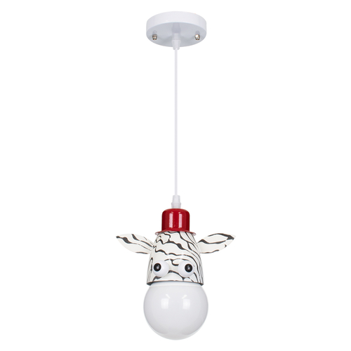 GLOBOSTAR® ZEBRA 00639 Παιδικό Κρεμαστό Φωτιστικό Οροφής με Ντουί 1 x E27 AC 220-240V IP20 - Πολύχρωμο - Μ19 x Π10.5 x Υ13.5cm