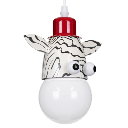 GLOBOSTAR® ZEBRA 00639 Παιδικό Κρεμαστό Φωτιστικό Οροφής με Ντουί 1 x E27 AC 220-240V IP20 - Πολύχρωμο - Μ19 x Π10.5 x Υ13.5cm