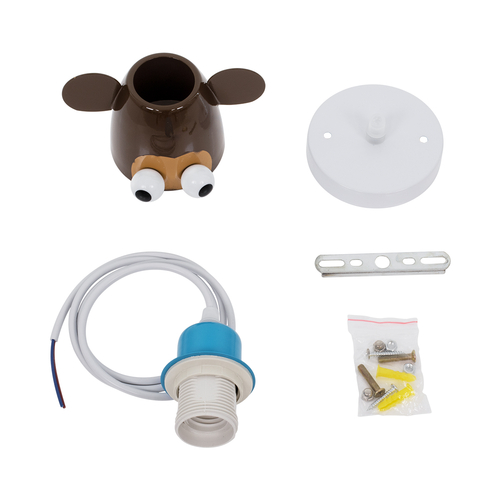 GLOBOSTAR® MONKEY 00640 Παιδικό Κρεμαστό Φωτιστικό Οροφής με Ντουί 1 x E27 AC 220-240V IP20 - Πολύχρωμο - Μ14.5 x Π10.5 x Υ13.5cm