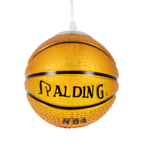 GLOBOSTAR® SPALDING NBA 00645 Παιδικό Κρεμαστό Φωτιστικό Οροφής με Ντουί 1 x E27 AC 220-240V IP20 - Πορτοκαλί & Μαύρο - Μ18 x Π18 x Υ18cm