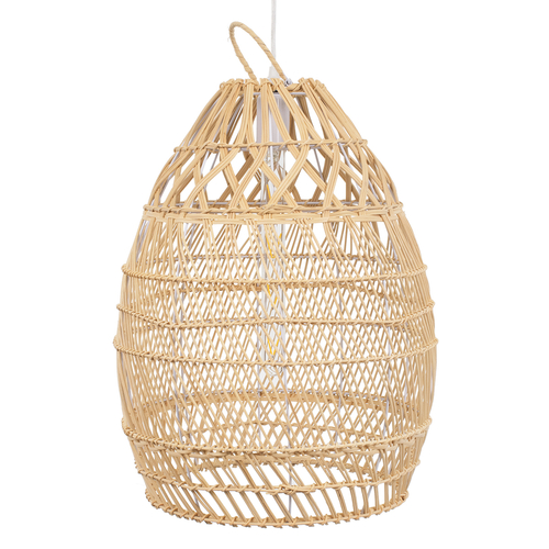 GLOBOSTAR® TAHITI 00710 Boho Κρεμαστό Φωτιστικό Οροφής με Ντουί 1 x E27 AC 220-240V IP20 - Μπεζ - Μ38 x Π38 x Υ50cm