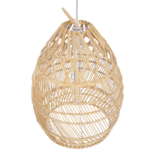 GLOBOSTAR® TAHITI 00710 Boho Κρεμαστό Φωτιστικό Οροφής με Ντουί 1 x E27 AC 220-240V IP20 - Μπεζ - Μ38 x Π38 x Υ50cm