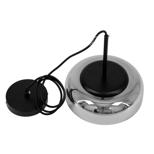 GLOBOSTAR® CHARLOTTE 00743 Μοντέρνο Κρεμαστό Φωτιστικό Οροφής LED 5W 500lm 180° AC 220-240V IP20 Θερμό Λευκό 2700K - Sanan SMD Chip - Μαύρο & Μαύρο Φιμέ - Μ23 x Π23 x Υ23cm - 2 Xρόνια Εγγύηση