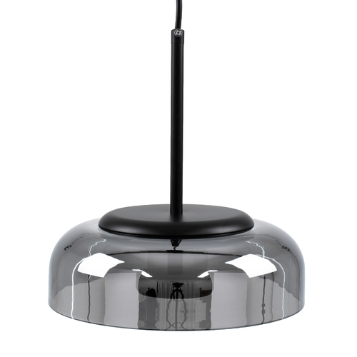 GLOBOSTAR® CHARLOTTE 00743 Μοντέρνο Κρεμαστό Φωτιστικό Οροφής LED 5W 500lm 180° AC 220-240V IP20 Θερμό Λευκό 2700K - Sanan SMD Chip - Μαύρο & Μαύρο Φιμέ - Μ23 x Π23 x Υ23cm - 2 Xρόνια Εγγύηση