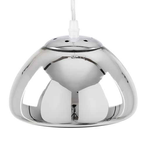 GLOBOSTAR® CRISTIN 00756 Μοντέρνο Κρεμαστό Φωτιστικό Οροφής με Ντουί 1 x G4 AC 220-240V IP20 - Ασημί - Μ18 x Π18 x Υ13cm