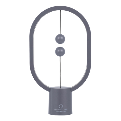 GloboStar® 76545 Επιτραπέζιο Φωτιστικό Πορτατίφ LED 15W 1500lm 360° DC 5V IP20 Θερμό Λευκό 2700K Γκρι & Λευκό Πλαστικό - Μ14 x Π5.5 x Υ24.8cm - 2 Xρόνια Εγγύηση