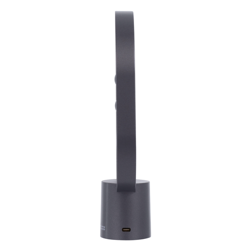 GloboStar® 76545 Επιτραπέζιο Φωτιστικό Πορτατίφ LED 15W 1500lm 360° DC 5V IP20 Θερμό Λευκό 2700K Γκρι & Λευκό Πλαστικό - Μ14 x Π5.5 x Υ24.8cm - 2 Xρόνια Εγγύηση