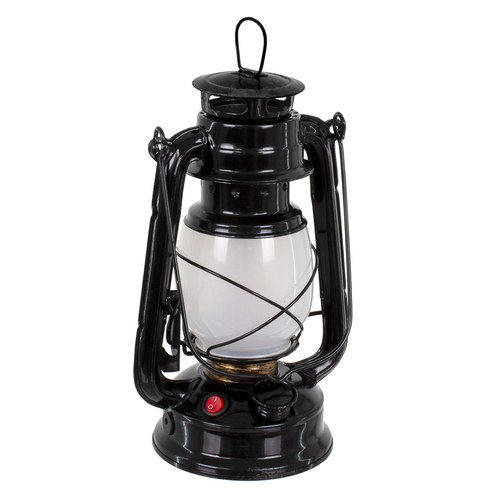 GloboStar® 76546 Επιτραπέζιο Φωτιστικό Πορτατίφ LED 10W 500lm 360° με Μπαταρίες (Περιλαμβάνονται) IP20 Ultra Θερμό Λευκό 1800K Μαύρο Μέταλλο - Μ15 x Π11.5 x Υ23.5cm - 2 Xρόνια Εγγύηση