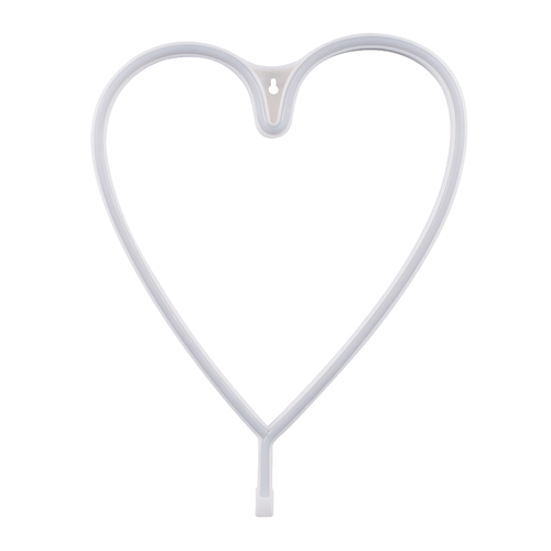 GloboStar® 78593 Φωτιστικό Ταμπέλα Φωτεινή Επιγραφή NEON LED Σήμανσης HEART LINE 5W με Καλώδιο Τροφοδοσίας USB - Μπαταρίας 3xAAA (Δεν Περιλαμβάνονται) - Ροζ