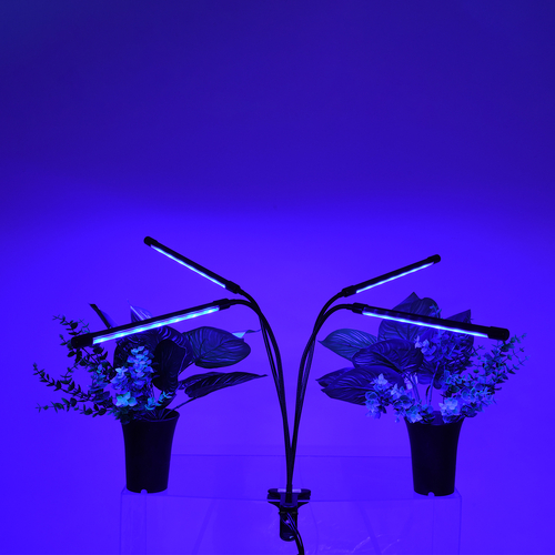 GloboStar® 85957 Grow Light Full Spectrum LED Φωτιστικό Ανάπτυξης Φυτών Γλάστρας με 4 Κινούμενες Κεφαλές & Βάση Μανταλάκι Clip SMD 2835 20W 160° AC230V IP20 με Dimmer & Timer Εσωτερικού Χώρου για Κάλυψη Επιφάνειας 1m x 1m Πλήρους Φάσματος Φωτισμού