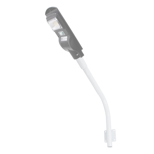 GloboStar® 90229 Μεταλλική Βάση Στήριξης CURVED M62cm x Φ60mm για Φωτιστικά Δρόμου Street Lights με Διάμετρο Βάσης Φ60mm