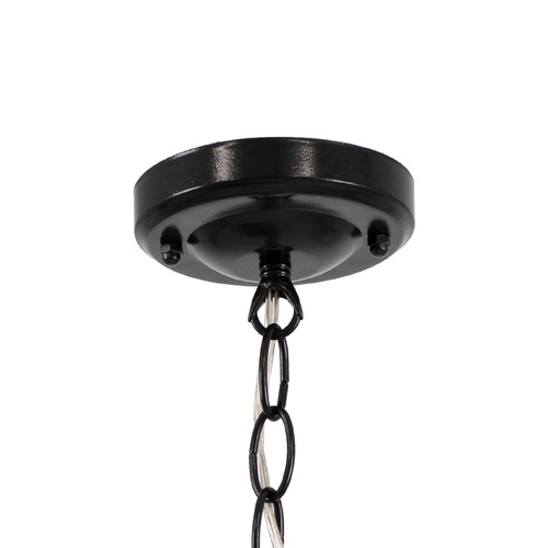 GLOBOSTAR® DARCY 00655 Vintage Κρεμαστό Φωτιστικό Οροφής με Ντουί 1 x E27 AC 220-240V IP20 - Μαύρο - Μ15.5 x Π15.5 x Υ32.5cm