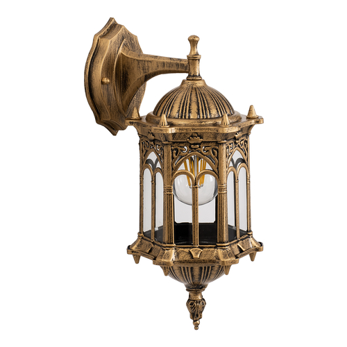 GLOBOSTAR® DARCY 00658 Vintage Φωτιστικό Τοίχου - Απλίκα με Ντουί 1 x E27 AC 220-240V IP20 - Μπρούτζινο Εφέ Σκουριάς - Μ15.5 x Π15.5 x Υ34.5cm