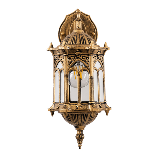 GLOBOSTAR® DARCY 00658 Vintage Φωτιστικό Τοίχου - Απλίκα με Ντουί 1 x E27 AC 220-240V IP20 - Μπρούτζινο Εφέ Σκουριάς - Μ15.5 x Π15.5 x Υ34.5cm