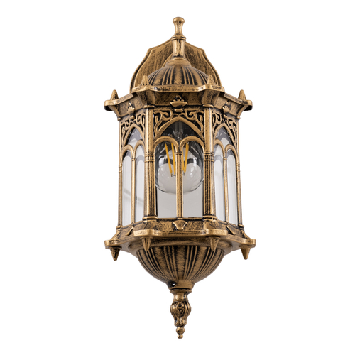 GLOBOSTAR® DARCY 00658 Vintage Φωτιστικό Τοίχου - Απλίκα με Ντουί 1 x E27 AC 220-240V IP20 - Μπρούτζινο Εφέ Σκουριάς - Μ15.5 x Π15.5 x Υ34.5cm