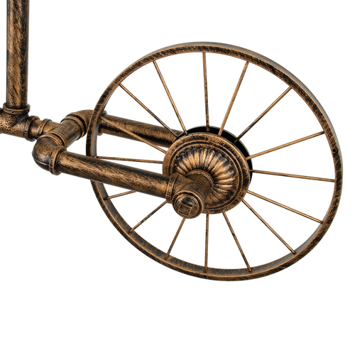 GLOBOSTAR® SWIFTWALKER 00660 Vintage Κρεμαστό Φωτιστικό Οροφής με Ντουί 3 x E27 AC 220-240V IP20 - Χάλκινο & Κόκκινο - Μ85 x Π29.5 x Υ55cm