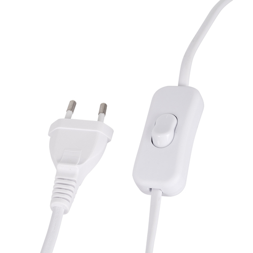 GloboStar® MOUSE 00676 Vintage Επιτραπέζιο Φωτιστικό Πορτατίφ Μονόφωτο 1 x E12 IP20 Λευκό Πλαστικό - Μ13 x Π4 x Υ7cm