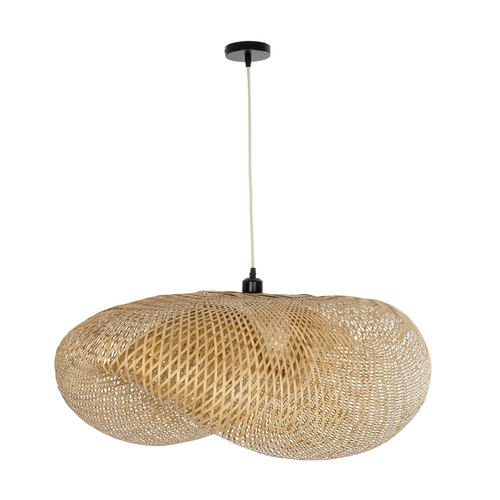 GLOBOSTAR® MEXICO 00721 Boho Κρεμαστό Φωτιστικό Οροφής με Ντουί 1 x E27 AC 220-240V IP20 - Μπεζ - Μ100 x Π80 x Υ35cm