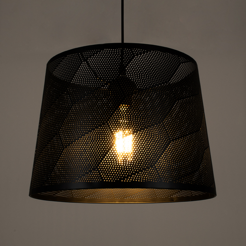 GLOBOSTAR® SPARKLE 00733 Μοντέρνο Κρεμαστό Φωτιστικό Οροφής με Ντουί 1 x E27 AC 220-240V IP20 - Μαύρο - Μ35 x Π35 x Υ26cm