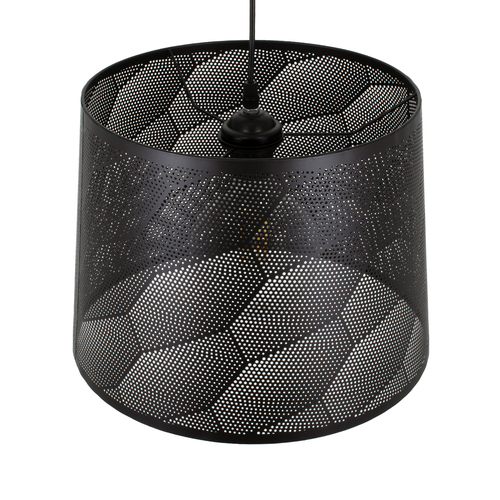 GLOBOSTAR® SPARKLE 00733 Μοντέρνο Κρεμαστό Φωτιστικό Οροφής με Ντουί 1 x E27 AC 220-240V IP20 - Μαύρο - Μ35 x Π35 x Υ26cm