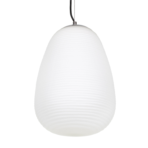 GLOBOSTAR® FREYA 00745 Μοντέρνο Κρεμαστό Φωτιστικό Οροφής με Ντουί 1 x E27 AC 220-240V IP20 - Λευκό & Ασημί - Μ24 x Π24 x Υ35cm