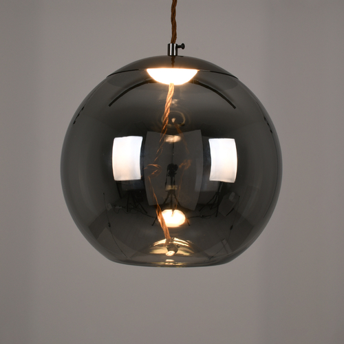 GLOBOSTAR® ΑΧΤΟΝ 00749 Μοντέρνο Κρεμαστό Φωτιστικό Οροφής LED 7W 500lm 180° AC 220-240V IP20 Θερμό Λευκό 2700K - Sanan SMD Chip - Μαύρο & Μαύρο Φιμέ - Μ30 x Π30 x Υ30cm - 2 Χρόνια Εγγύηση