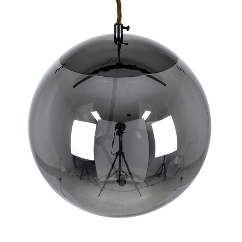 GLOBOSTAR® ΑΧΤΟΝ 00749 Μοντέρνο Κρεμαστό Φωτιστικό Οροφής LED 7W 500lm 180° AC 220-240V IP20 Θερμό Λευκό 2700K - Sanan SMD Chip - Μαύρο & Μαύρο Φιμέ - Μ30 x Π30 x Υ30cm - 2 Χρόνια Εγγύηση