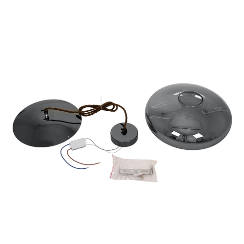 GLOBOSTAR® AXTON 00751 Μοντέρνο Κρεμαστό Φωτιστικό Οροφής LED 5W 500lm 180° AC 220-240V IP20 Θερμό Λευκό 2700K - Sanan SMD Chip - Μαύρο & Μαύρο Φιμέ - Μ30 x Π30 x Υ15cm - 2 Xρόνια Εγγύηση