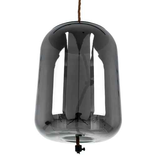 GLOBOSTAR® ΑΧΤΟΝ 00753 Μοντέρνο Κρεμαστό Φωτιστικό Οροφής LED 7W 500lm 180° AC 220-240V IP20 Θερμό Λευκό 2700K - Sanan SMD Chip - Μαύρο & Μαύρο Φιμέ - Μ18 x Π18 x Υ18cm - 2 Χρόνια Εγγύηση