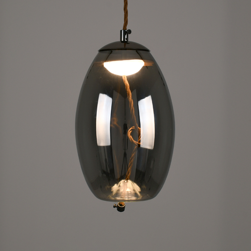 GLOBOSTAR® ΑΧΤΟΝ 00755 Μοντέρνο Κρεμαστό Φωτιστικό Οροφής LED 7W 500lm 180° AC 220-240V IP20 Θερμό Λευκό 2700K - Sanan SMD Chip - Μαύρο & Μαύρο Φιμέ - Μ17 x Π17 x Υ18cm - 2 Χρόνια Εγγύηση