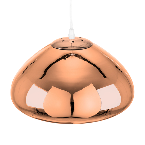 GLOBOSTAR® CRISTIN 00761 Μοντέρνο Κρεμαστό Φωτιστικό Οροφής με Ντουί 1 x E27 AC 220-240V IP20 - Χάλκινο - Μ30 x Π30 x Υ19cm