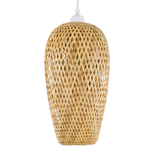 GLOBOSTAR® SAN TROPEZ 00764 Boho Κρεμαστό Φωτιστικό Οροφής με Ντουί 1 x E27 AC 220-240V IP20 - Μπεζ - Μ19 x Π19 x Υ42cm