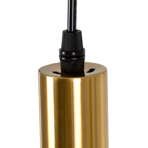 GLOBOSTAR® OLVERO 00775 Μοντέρνο Κρεμαστό Φωτιστικό Οροφής με Ντουί 4 x E27 AC 220-240V IP20 - Μαύρο & Χρυσό - Μ90 x Π18 x Y130cm