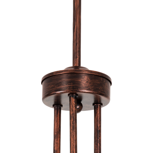 GLOBOSTAR® ASPECT 00788 Μοντέρνο Φωτιστικό Οροφής με Ντουί 3 x E27 AC 220-240V IP20 - Χάλκινο - Μ42 x Π42 x Υ60cm