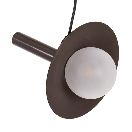 GLOBOSTAR® CELEST 00791 Μοντέρνο Κρεμαστό Φωτιστικό Οροφής με Ντουί 1 x G9 AC 220-240V IP20 - Καφέ & Λευκό - Μ20 x Π20 x Υ26.5cm