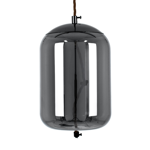 GLOBOSTAR® ΑΧΤΟΝ 00753 Μοντέρνο Κρεμαστό Φωτιστικό Οροφής LED 7W 500lm 180° AC 220-240V IP20 Θερμό Λευκό 2700K - Sanan SMD Chip - Μαύρο & Μαύρο Φιμέ - Μ18 x Π18 x Υ18cm - 2 Χρόνια Εγγύηση