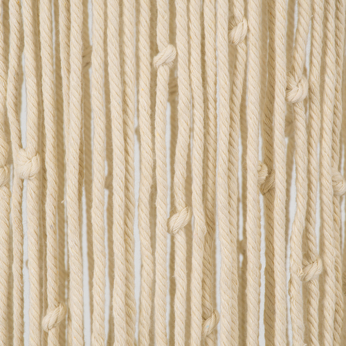 GloboStar® 36207 SENEGAL Boho Καπέλο Φωτιστικού- Μακραμέ Πλεκτό Χειροποίητο Μπεζ Βαμβακερό Νήμα - Μ30 x Π30  x Υ80cm