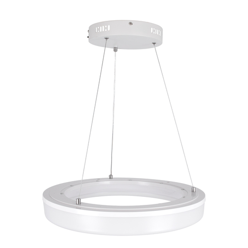 GLOBOSTAR® ARIANA 61038 Μοντέρνο Κρεμαστό Φωτιστικό Οροφής LED 55W 6376lm 120° AC 220-240V IP20 Ρυθμιζόμενο Λευκό CCT με Χειριστήριο από 2700K έως 6000K Dimmable - Lumileds SMD Chip - Λευκό Ματ - Μ48 x Π48 x Υ6.5cm - 3 Χρόνια Εγγύηση