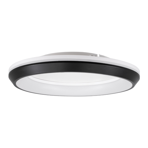 GLOBOSTAR® MELINA 61040 Μοντέρνο Φωτιστικό Οροφής LED 55W 6376lm 120° AC 220-240V IP20 Ρυθμιζόμενο Λευκό CCT με Χειριστήριο από 2700K έως 6000K Dimmable - Lumileds SMD Chip - Μαύρο Ματ - Μ48 x Π48 x Υ9cm - 3 Χρόνια Εγγύηση