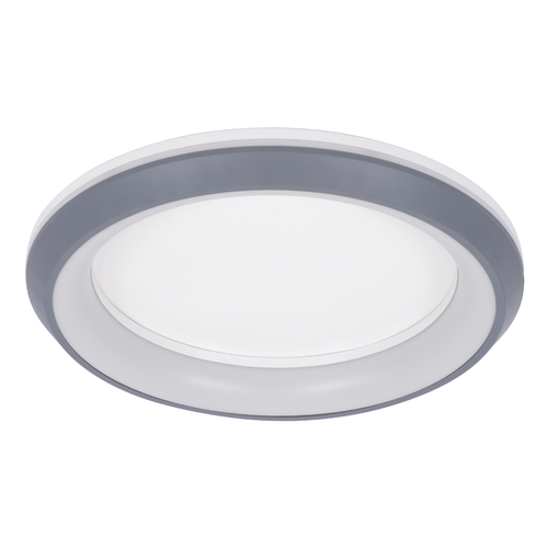 GLOBOSTAR® MELINA 61042 Μοντέρνο Φωτιστικό Οροφής LED 55W 6376lm 120° AC 220-240V IP20 Ρυθμιζόμενο Λευκό CCT με Χειριστήριο από 2700K έως 6000K Dimmable - Lumileds SMD Chip - Γκρι - Μ48 x Π48 x Υ9cm - 3 Χρόνια Εγγύηση