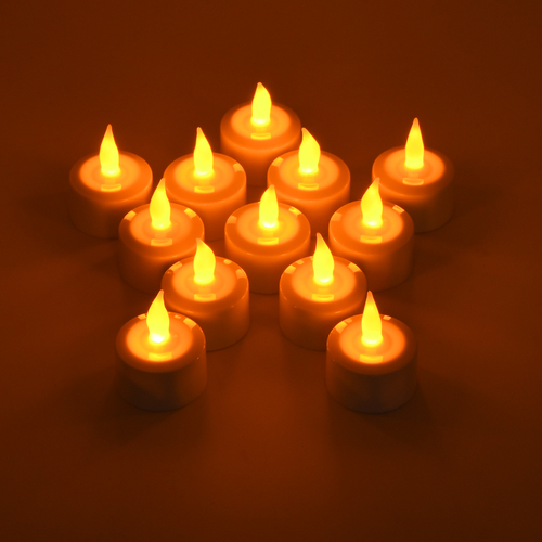 GloboStar® 79565 ΣΕΤ 12 Διακοσμητικών Realistic Κεριών με LED Εφέ Κινούμενης Φλόγας - με Ενσωματωμένη Μπαταρία - Επαναφορτιζόμενα & Βάση Φόρτισης Θερμό Λευκό 2700K