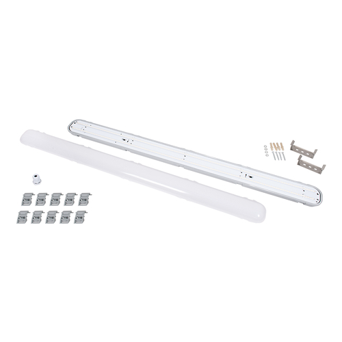 GloboStar® 60173 LED Γραμμικό Βιομηχανικό Φωτιστικό Tri-Proof 120cm 48W 5617lm 120° AC 220-240V Αδιάβροχο IP65 Μ120 x Π10,5 x Υ8cm Ψυχρό Λευκό 6000K - 3 Χρόνια Εγγύηση