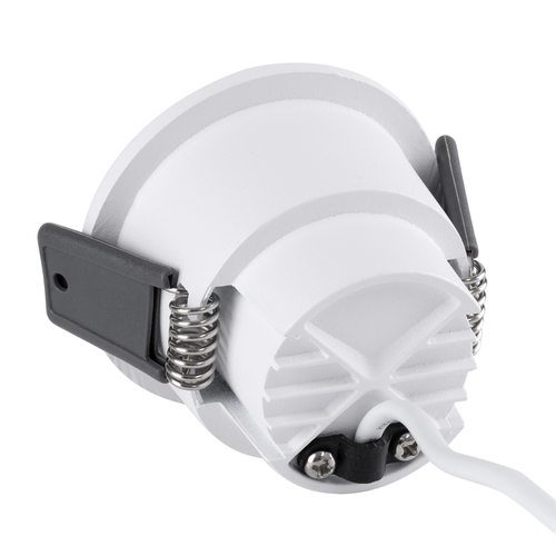 GLOBOSTAR® PLUTO-S 60246 Χωνευτό Downlight Σποτ με Honeycomb Anti Glare Reflector LED 7W 910lm 38° AC 220-240V IP20 Φυσικό Λευκό 4500K - Bridgelux COB Chip & TÜV SÜD Driver - Λευκό & Μαύρο Ματ - Μ6.4 x Π6.4 x Υ4.9cm / Q5.5cm - 5 Χρόνια Εγγύηση