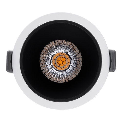 GLOBOSTAR® PLUTO-M 60253 Χωνευτό Downlight Σποτ με Honeycomb Anti Glare Reflector LED 10W 1250lm 38° AC 220-240V IP20 Θερμό Λευκό 2700K - Bridgelux COB Chip & TÜV SÜD Driver - Λευκό & Μαύρο Ματ - Μ8.4 x Π8.4 x Υ5.9cm / Q7.5cm - 5 Χρόνια Εγγύηση