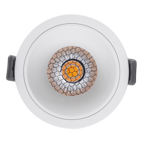 GLOBOSTAR® PLUTO-M 60254 Χωνευτό Downlight Σποτ με Honeycomb Anti Glare Reflector LED 10W 1300lm 38° AC 220-240V IP20 Φυσικό Λευκό 4500K - Bridgelux COB Chip & TÜV SÜD Driver - Λευκό Ματ - Μ8.4 x Π8.4 x Υ5.9cm / Q7.5cm - 5 Χρόνια Εγγύηση
