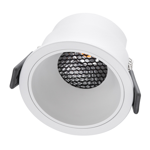 GLOBOSTAR® PLUTO-M 60255 Χωνευτό Downlight Σποτ με Honeycomb Anti Glare Reflector LED 10W 1250lm 38° AC 220-240V IP20 Θερμό Λευκό 2700K - Bridgelux COB Chip & TÜV SÜD Driver - Λευκό Ματ - Μ8.4 x Π8.4 x Υ5.9cm / Q7.5cm - 5 Χρόνια Εγγύηση