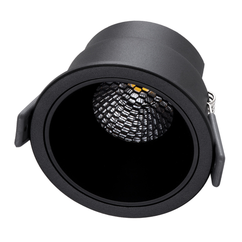 GLOBOSTAR® PLUTO-M 60256 Χωνευτό Downlight Σποτ με Honeycomb Anti Glare Reflector LED 10W 1300lm 38° AC 220-240V IP20 Φυσικό Λευκό 4500K - Bridgelux COB Chip & TÜV SÜD Driver - Μαύρο Ματ - Μ8.4 x Π8.4 x Υ5.9cm / Q7.5cm - 5 Χρόνια Εγγύηση